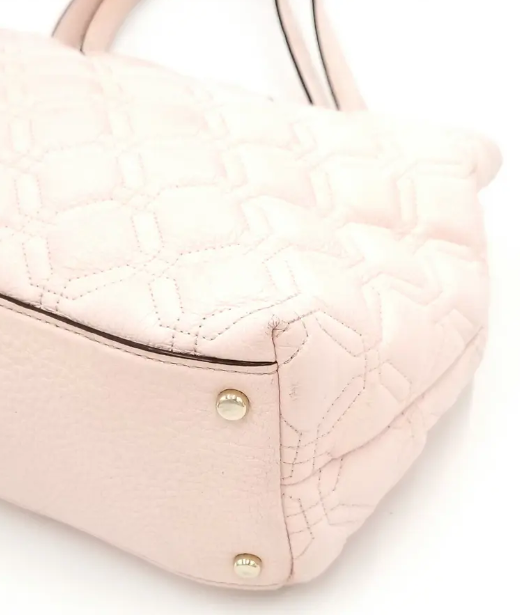 Kate Spade Leather Pink Quilted Shoulder/Tote Bag & Wallet 2  display picture 1