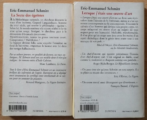 La secte des égoïstes - Lorsque j'étais une œuvre d'art - Eric Emmanuel Schmitt - Picture 2 of 3