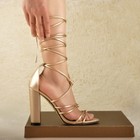 Women's Gladiator Knot Lace up Chunky High Heel Sandals Open Toe Shoes US7 — photo 5