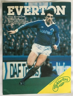 Everton v Nottingham Forest programme  01/01/1980  eBay