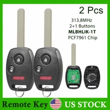 2 Replacement for 2009 2010 2011 2012 2013 Honda Fit Key Fob Remote MLBHLIK-1T