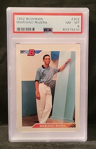 1992 Bowman #302 Mariano Rivera Rookie Card New York Yankees PSA 8 NM-MINT!!!