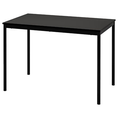 IKEA Tarendo Large Plain Black Desk Table 110cm x 67cm x 73cm