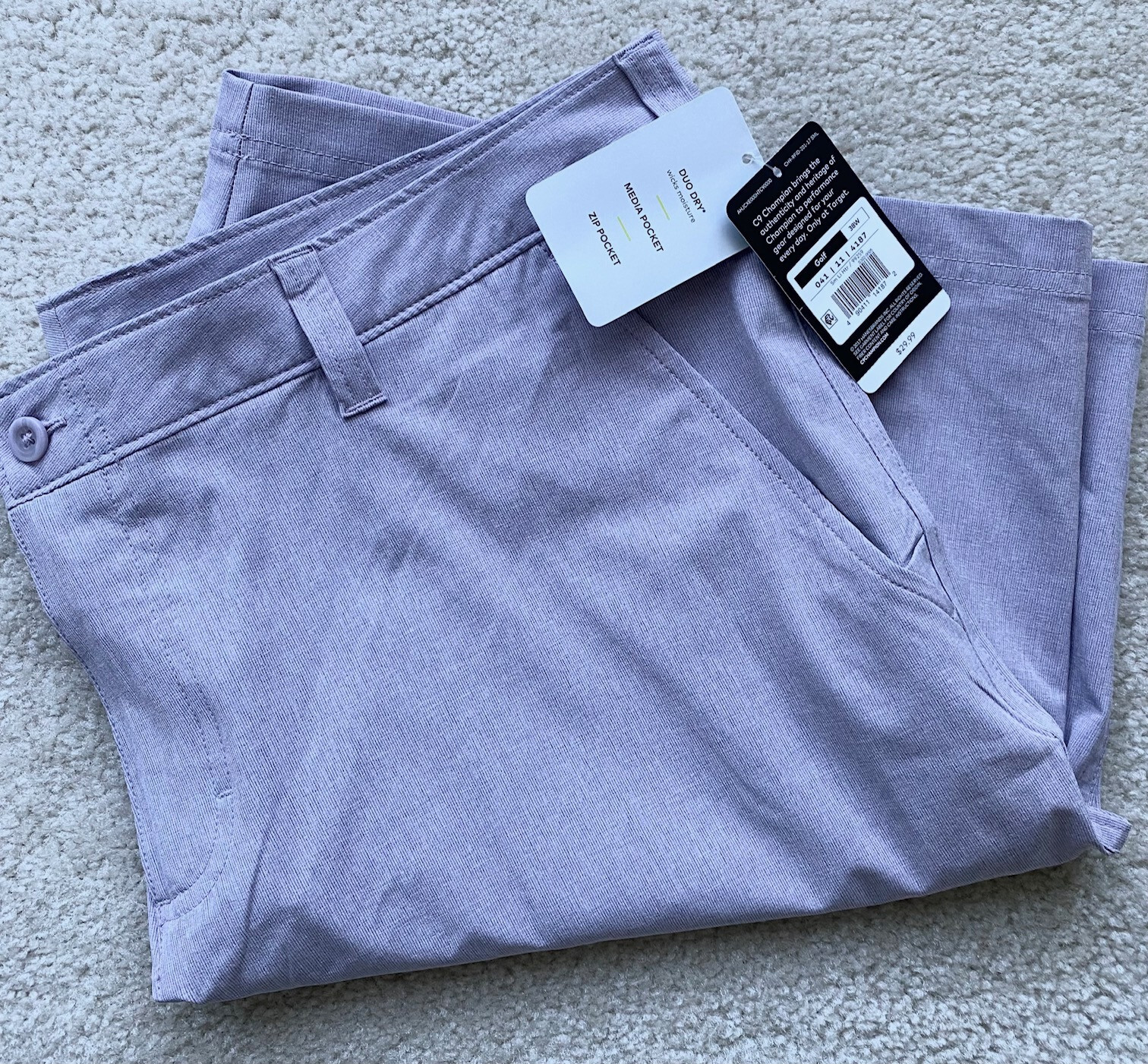 Champion C9 Men's 38W Duo Dry Gray Casual Chino Golf Shorts 10" Inseam Pockets eBay