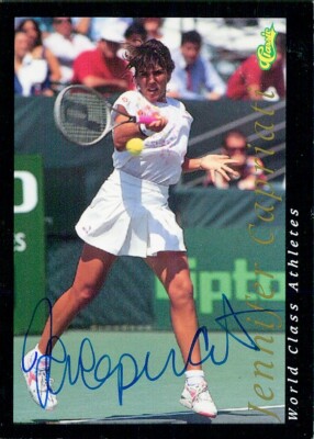 Jennifer Capriati Tennis Star 1992 Classic Autographed Card