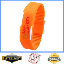 Digital Wristwatch For Men Women Fashion Silicone Red LED Sports Bracelet Watch