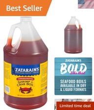 Zatarains Liquid Crab Boil - 1 Gallon Concentrated Seasoning for Seafood  More