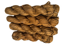 100g Recycled Sari Silk Ribbon Yarn Coper shades