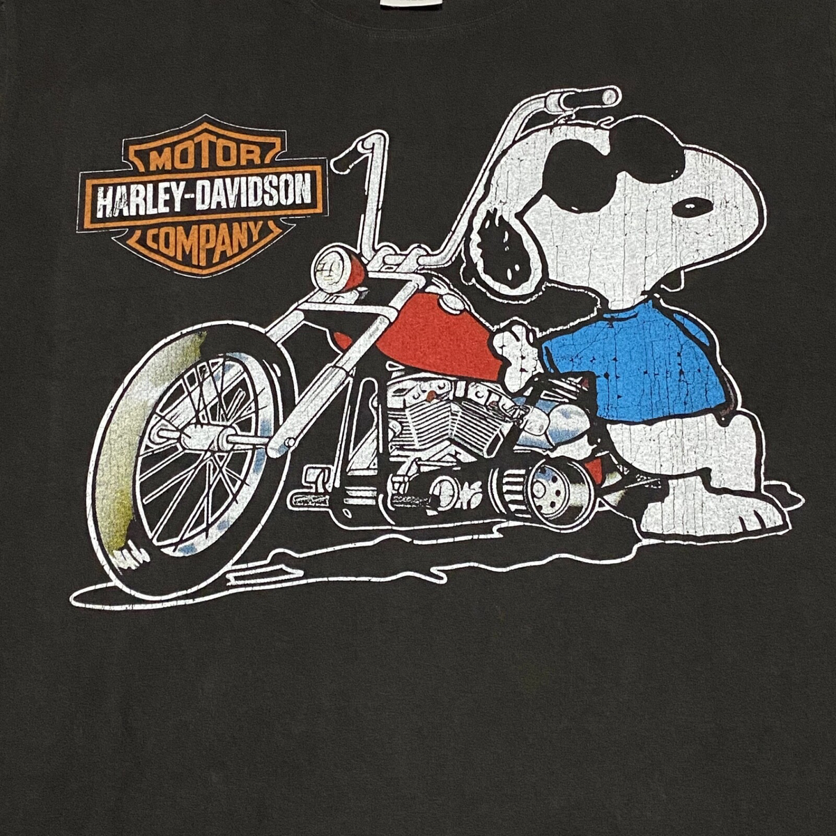 専用【ラスト1枚】Harley-Davidson×SNOOPY S/S Tee Vintage HARLEY DAVIDSON Snoopy XL Parody Motorcycle Bad Boys