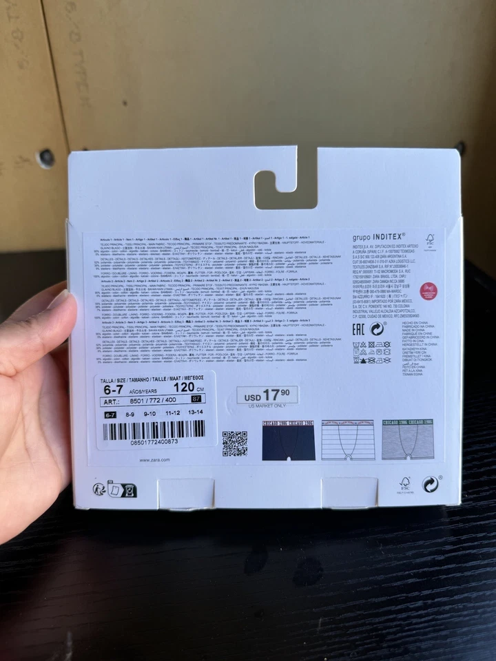 zara 3 boxers underwear size 6-7 years - Image 2 of 4