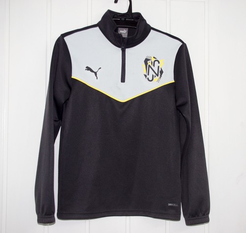 PUMA NEYMAR ASPHALT GREY FOOTBALL TRAINING TOP 1/4 ZIP JERSEY JUNIOR (AGE 9-10)