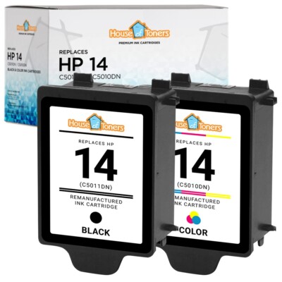 Replacement Ink for HP 14 to use with Color Copier 610 (Black & Color, 2-Pack)