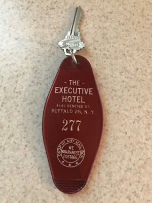 Vintage Key & other items from Executive Hotel Buffalo, NY, Executive Hotel 1968