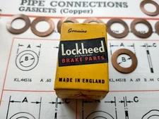 LOCKHEED WASHERS HYDRAULIC BRAKE PIPE CONNECTION COPPER GASKETS BANJO JOINT CAVE