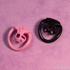 Male Chastity Cage device Hollow Lock Positive CB Lock Abstinence with 4 Rings
