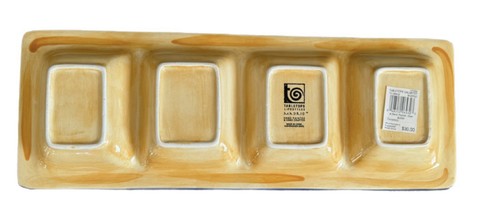 Madrid Tabletop Interiors 4 Compartment Relish Tray Never Used Original Box - Picture 2 of 6