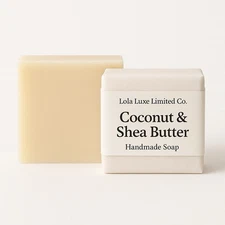 Coconut Oil & Shea Butter Handmade Soap- Bulk/Discounts- $4.50 for BIG 6oz Bar