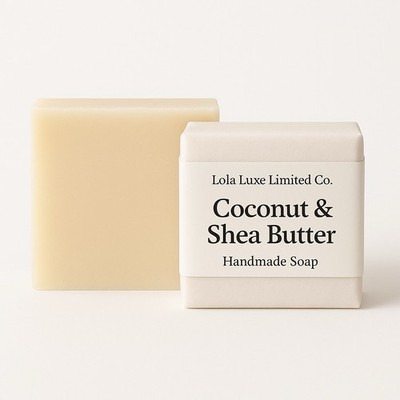 Coconut Oil & Shea Butter Handmade Soap- Bulk/Discounts- $4.50 for BIG 6oz Bar