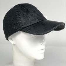 LOUIS VUITTON Newsboy Cap Baseball Cap MP2605 AL0199 Monogram Leather Black