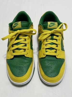 Nike Dunk Low Reverse Brazil Yellow Green Men's Athletic Sneakers DV0833-300