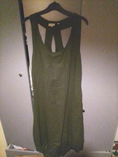 Fat Face Khaki Green Size 10 Dress with Pockets Great Condition