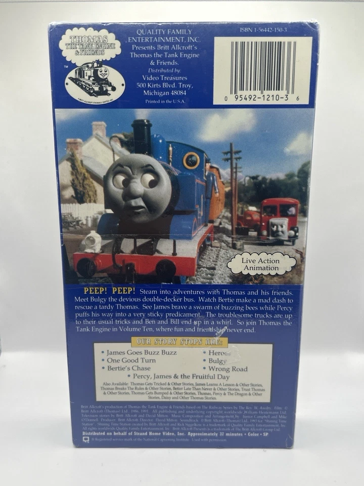 Thomas The Tank Engine & Friends James Goes Buzz Buzz VHS Sealed George Carlin Foto 2 de 4