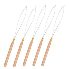 5 Pcs Hair Extension Loop Needle Threader, Micro Link Bead Tools