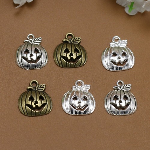 15 Pcs Lächelnder Kürbisanhänger Halloween -Anhänger Kupfer Armband - Picture 11 of 12