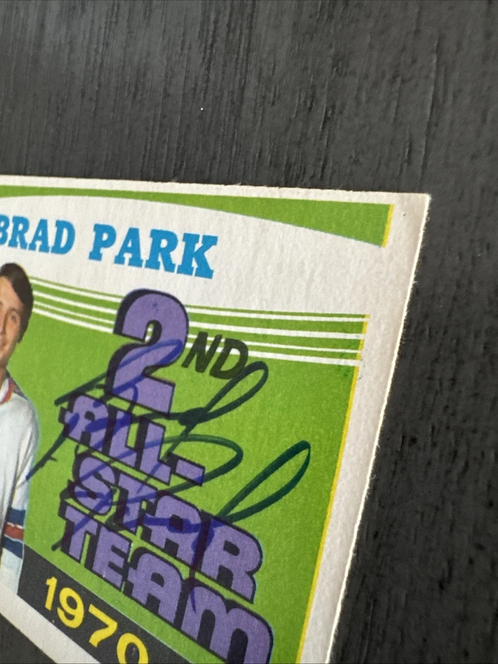 💥 TARJETA AUTOGRAFIADA de Brad Park💥1971-72 O-Pee-Chee #257 firmada a mano Foto 3 de 4