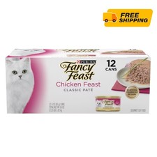Purina Fancy Feast Classic Pate Wet Cat Food Chicken, 3 Oz Cans 12 pack