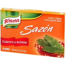 Sazon Knorr Seasoning With Coriander & Annatto  1 box of 36 Packets