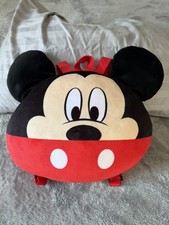 Disney Mickey Mouse Plush Backpack 12" Squish Soft Plush Bag for Toddlers