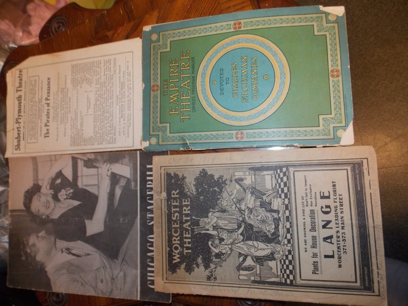 4 Very old Playbill-like Programs from around the USA 1912,1917,1918,1943