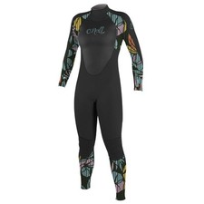 Size 6 O'Neill Wetsuits Youth Girls Epic 4/3mm Back Zip Full Wetsuit Black