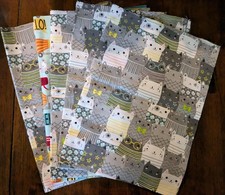Flannel - Super Snuggle Flannel Fabric 15" x 44". Choice of Packed Cats or Beep