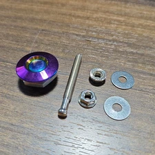 2× Car Push Button Quick Release Hood Bonnet Pins Lock ClipBumper Latch Kit 30mm