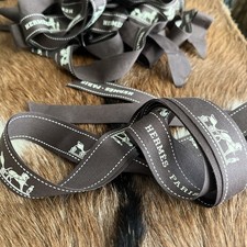Hermès Stoffband Nastro Ruban Braun 2,15 M Gebraucht Top Zustand