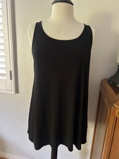 EILEEN FISHER BLACK TANK 100 SILK NWOT