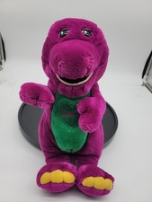 1992 Vintage Talking Barney Dinosaur Plush Tested-Works 14 In