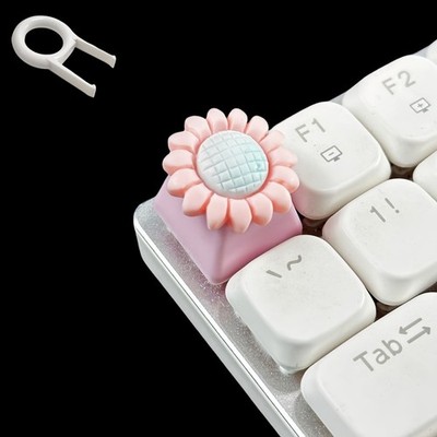 Sunflower Flower Artisan Keycap 3D Resin Custom MX Cherry Mechanical Keyboard