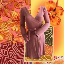 Urban Outfitters pink Long Sleeve dress wrap size Small