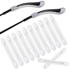 10 Pairs Silicone Eyewear Leg Sleeve Eyeglass End Tips Pieces Anti