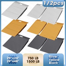 VNN Shed Ramp for Riding Mower & Lawn Equipment Anti-Slip Punch Plate Ramp 1/2PC