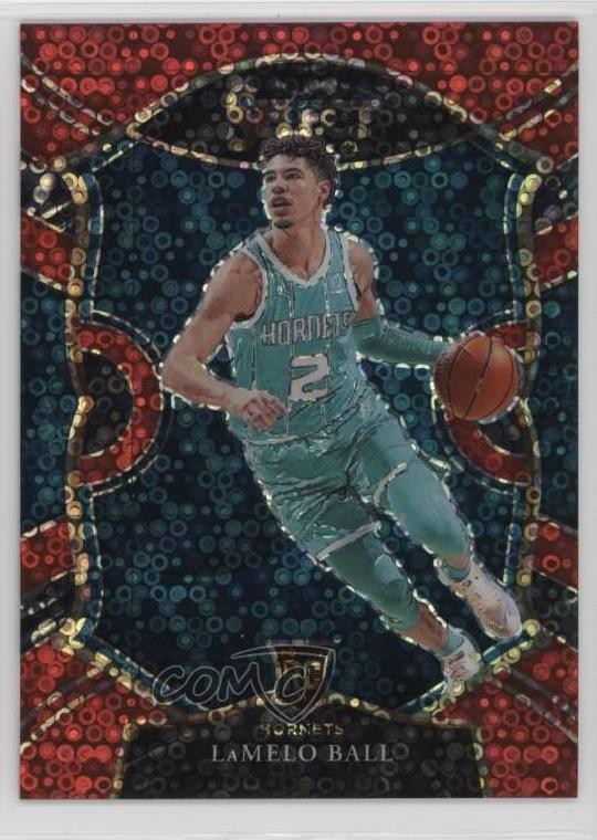 2020-21 Panini Select Concourse Red Disco Prizm 4/49 LaMelo Ball #63 hs9