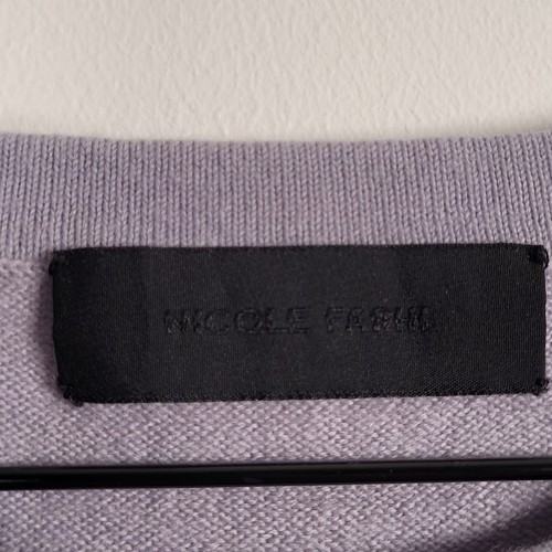 Nicole Farhi Men's Jumper L 40 in Chest Grey Navy Black Round Neck Pullover - Picture 9 of 9
