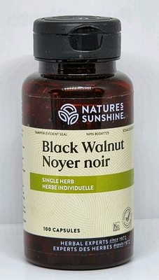 Natures Sunshine Black Walnut 100 Capsules New Sealed Bottle Exp. 12/2028