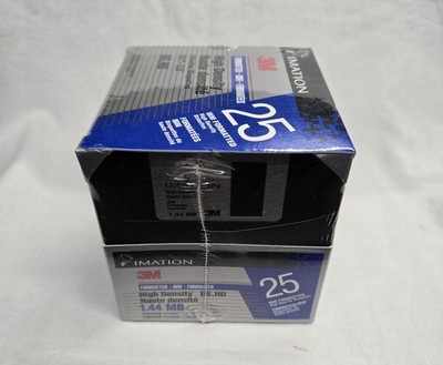 25 New 3M Imation 1.44 MB High Density DS,HD 3.5'' Floppy Disks