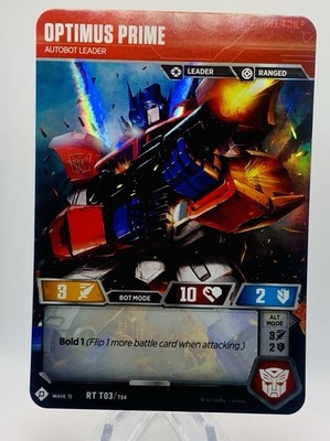 Transformers TCG-Wave 1 Oversized Character - Autobots #RT03/T40- Optimus Prime