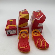 NEW Lot of 3 McDonald  s USA 2024 Mini Crocs Keychain Happy Meal Toys 3 4 2 
