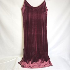 Gap Velvet Cami Slip Midi Dress, Side Slits, Red, Small Petite, New $59.99 MSRP